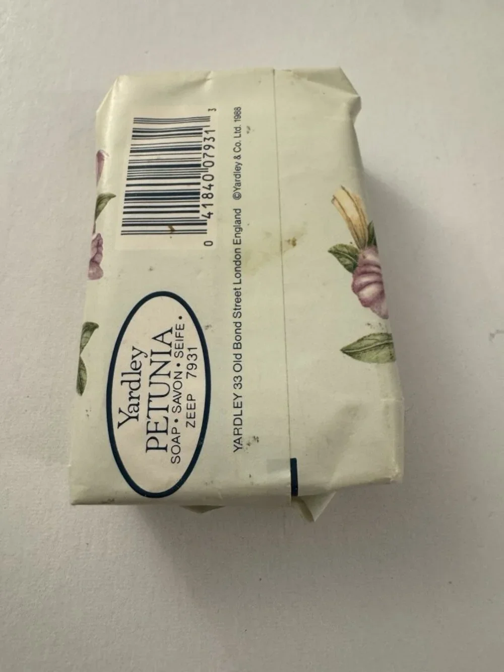 Yardley PETUNIA Perfumed Soap Bar Vintage B31